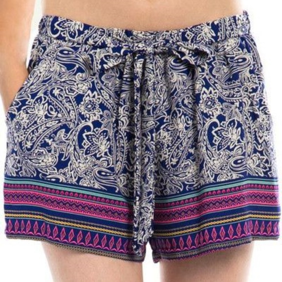 Peach Love California Pants - Peach, Love, CA Boutique Paisley Short